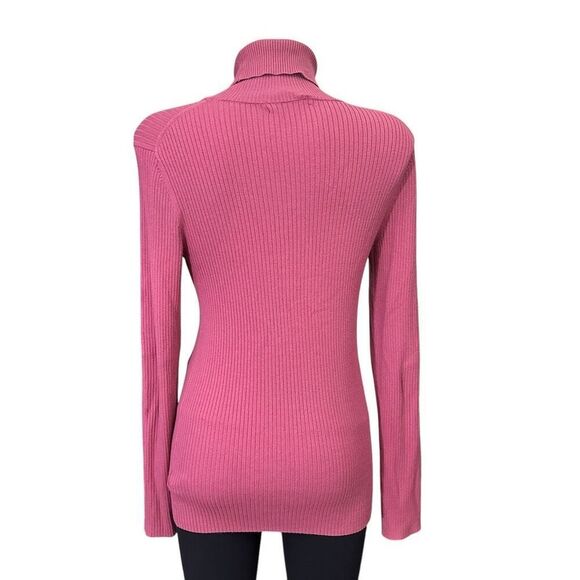 ARITZIA BABATON Womens Turtleneck Long Sleeve Ribbed Knit Sweater Stretchy sz M - Picture 4 of 8